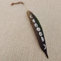 Moon Cycles Painted Mini Feather