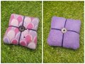 Purple Scale Pattern Fleece Pillow Pin Cushions