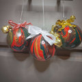 Christmas Colors Acrylic Pour Tree Ornaments