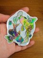 Rainbow Koi Fish Holographic Sticker