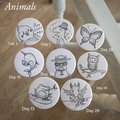 Inktober 2023 Button Pins
