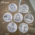 Inktober 2023 Button Pins