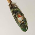 Allen's Hummingbird Painted Turkey Feather