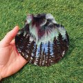 Aurora Borealis Painted Shell
