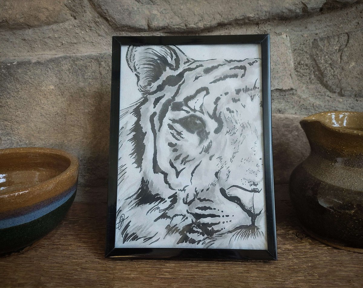 Half Tiger Portrait