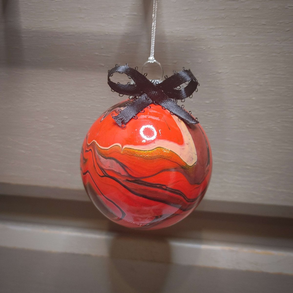 Acrylic Pour Christmas Ornaments
