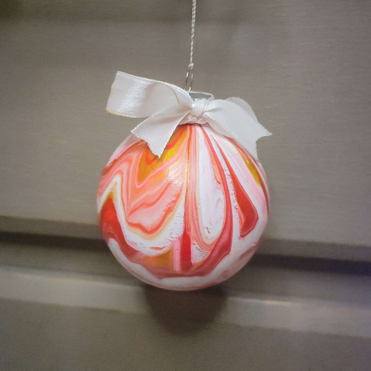Acrylic Pour Christmas Ornaments