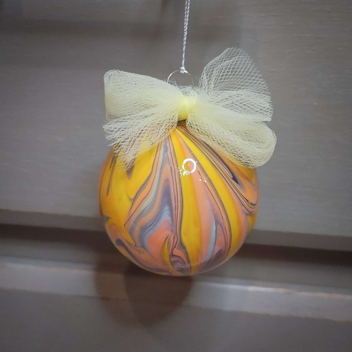 Acrylic Pour Christmas Ornaments