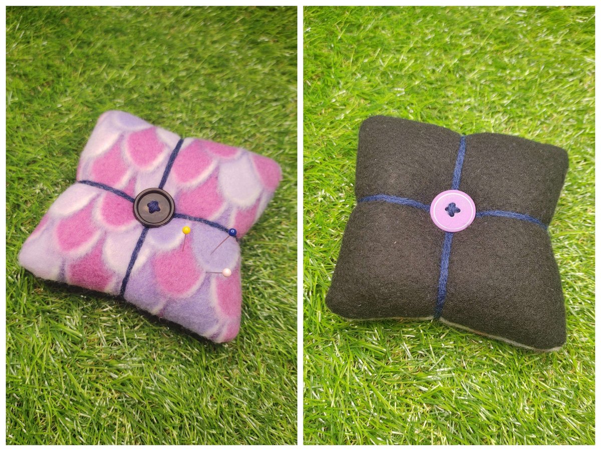 Purple Scale Pattern Fleece Pillow Pin Cushions