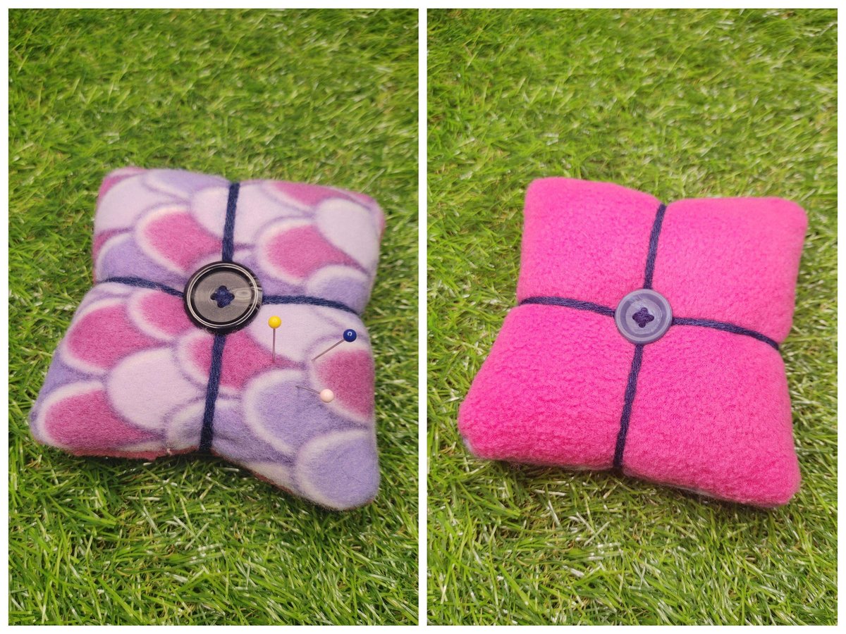 Purple Scale Pattern Fleece Pillow Pin Cushions