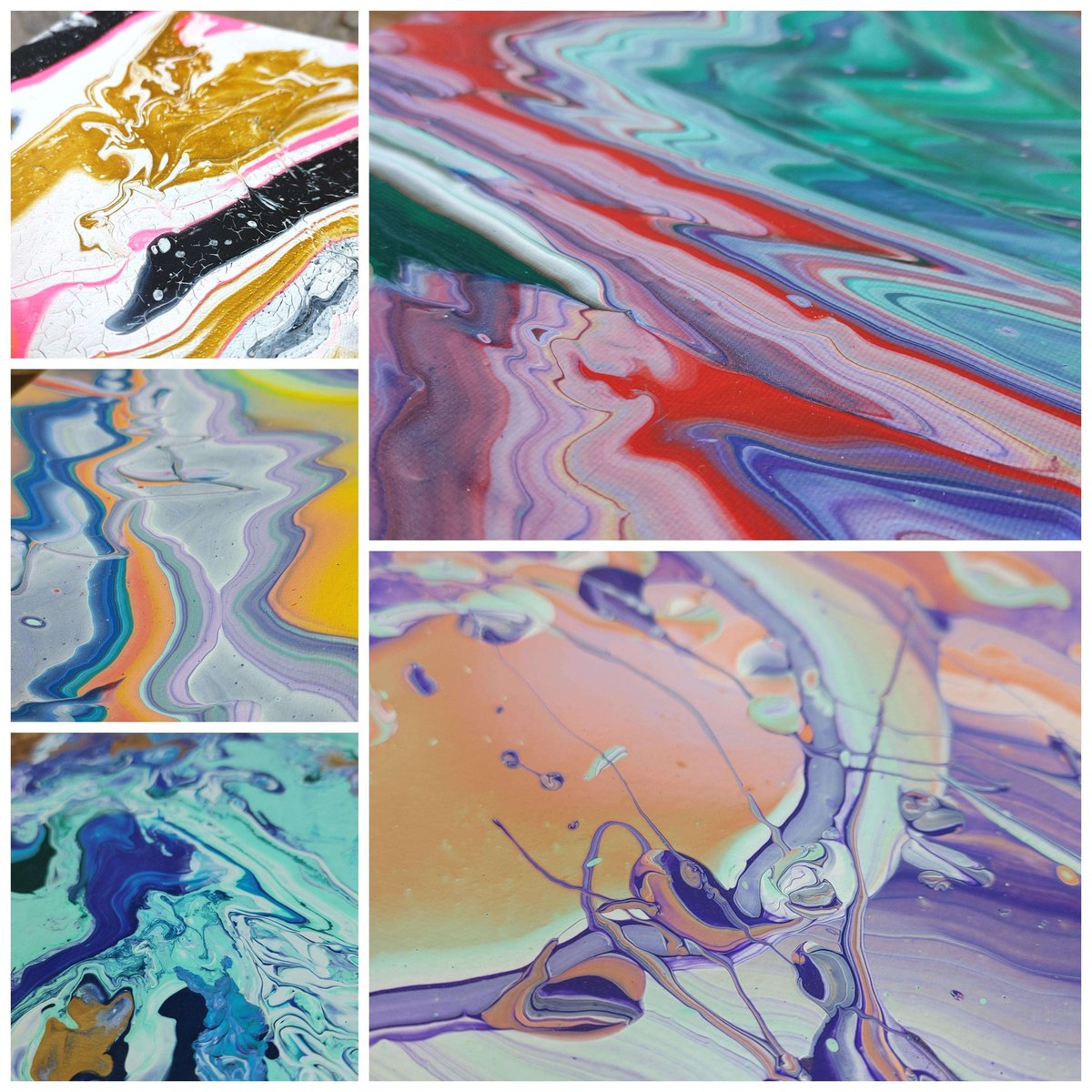 Acrylic Pour Canvases, 8"x10"