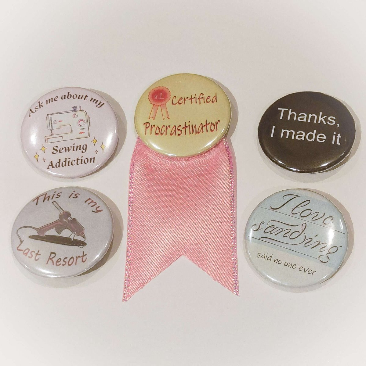 Original Cosplayer/Crafter Themed Button Pins