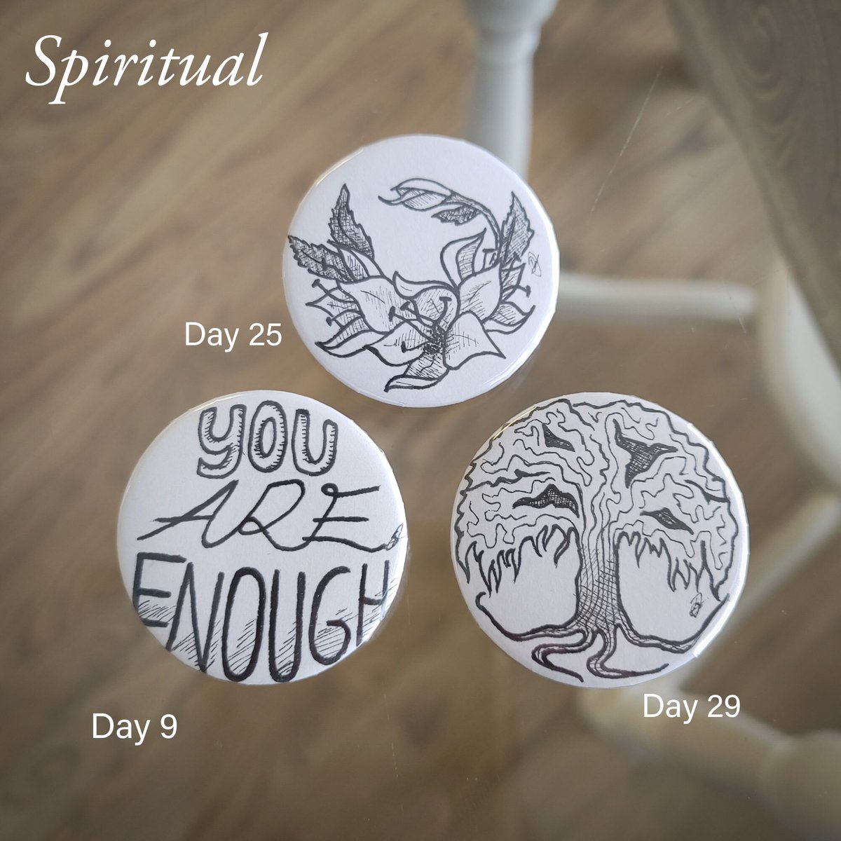 Inktober 2023 Button Pins