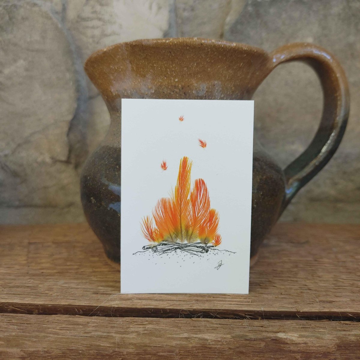 Mini Feather Collage Illustrations