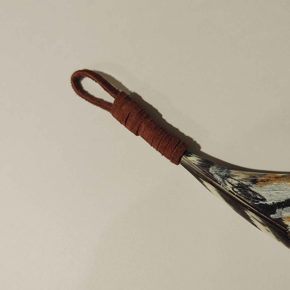 Tiger Eye Painted Turkey Feather