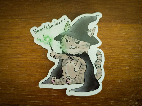 Wizard Cat Vinyl Sticker