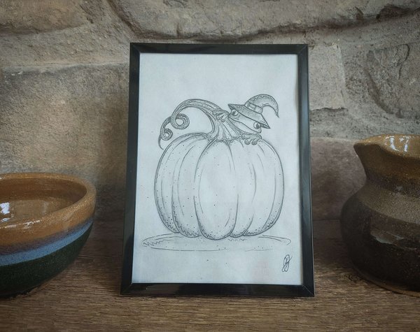 Frog On A Pumpkin Artwork